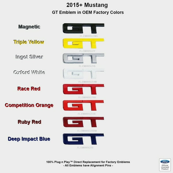 UPR PRODUCTS GT REAR EMBLEM COLOR CODED (15-20 MUSTANG)