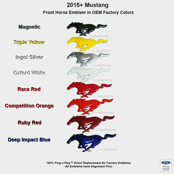UPR PRODUCTS PONY FRONT EMBLEM COLOR CODED (15-20 MUSTANG)