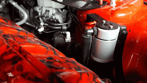 J&L Oil Separator 3.0 Driver Side Black (2015-2021 Mustang EcoBoost) 3029D-B
