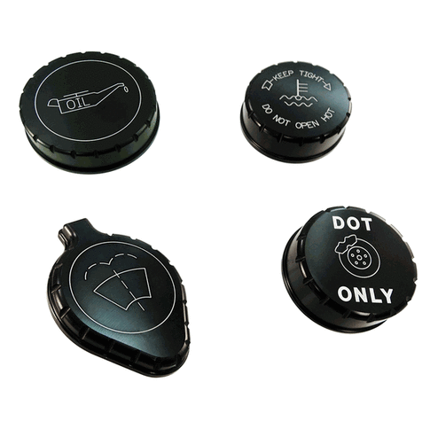 UPR Products Engine Cap Cover Package Black (15-20 Mustang GT/V6) 5000-36