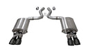 CORSA ACTIVE VALVE 3" AXLEBACK EXHAUST TOURING/SPORT BLACK (2018+ MUSTANG GT) 21002BLK