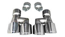 CORSA QUAD 4" PRO SERIES QUAD TIP KIT DUAL REAR 3" PIPE POLISHED (2015+ MUSTANG GT/ECO NO VALVE) 21038