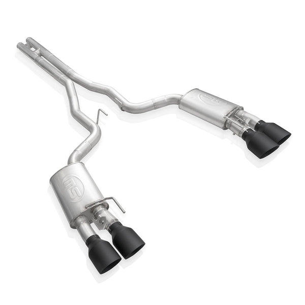 STAINLESS WORKS REDLINE CATBACK H-PIPE EXHAUST FACTORY CONNECT W/BLACK TIPS (20-21 SHELBY GT500)