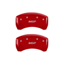 MGP CALIPER COVERS MGP LOGO RED FINISH SILVER CHARACTERS (05-10 CHARGER/MAGNUM) 12005SMGPRD