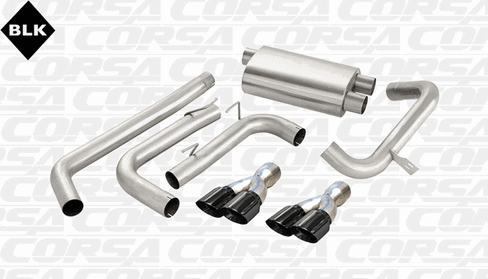 Corsa 3" Cat-Back Exhaust Sport Black (95-97 Camaro Z28/SS LT1 Dual) 14145BLK