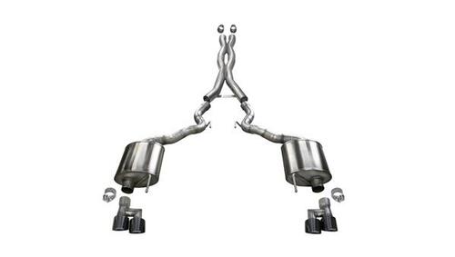 CORSA 3" CATBACK EXHAUST XTREME SOUND BLACK (2018+ MUSTANG GT CONVERTIBLE NO VALVE) 21048BLK