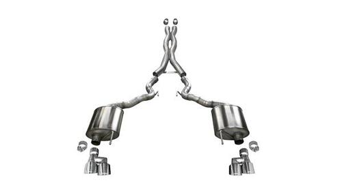 CORSA 3" CATBACK EXHAUST XTREME SOUND POLISHED (2018+ MUSTANG GT CONVERTIBLE NO VALVE) 21048