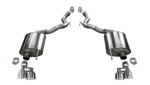 CORSA 3" AXLEBACK EXHAUST SPORT SOUND POLISHED (2018+ MUSTANG GT CONVERTIBLE NO VALVE) 21050