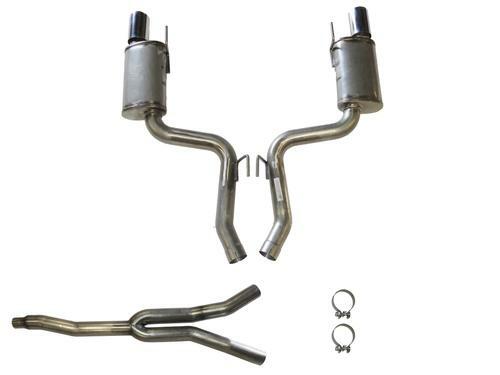 JBA CATBACK EXHAUST 4" DOUBLE WALLED TIPS (15-20 MUSTANG ECOBOOST) 30-2648