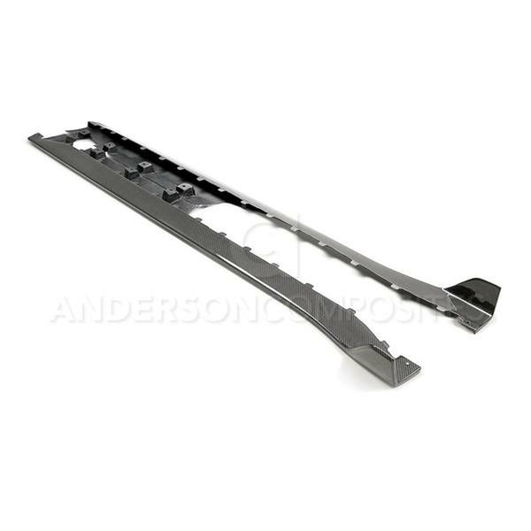 ANDERSON COMPOSITES CARBON FIBER SIDE ROCKER PANEL SPLITTERS PAIR (2020-2021 SHELBY GT500)