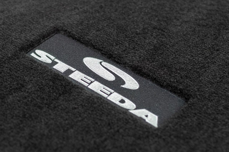 STEEDA S550 MUSTANG FRONT & REAR FLOOR MATS (2015-2021 MUSTANG)