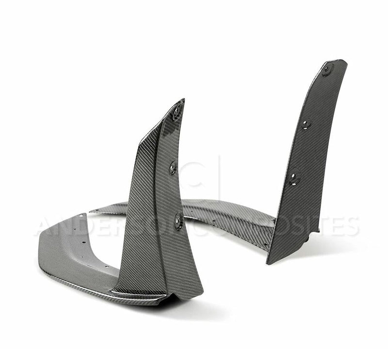 ANDERSON COMPOSITES CARBON FIBER FRONT SPLITTER WICKERS (2020-2021 SHELBY GT500)