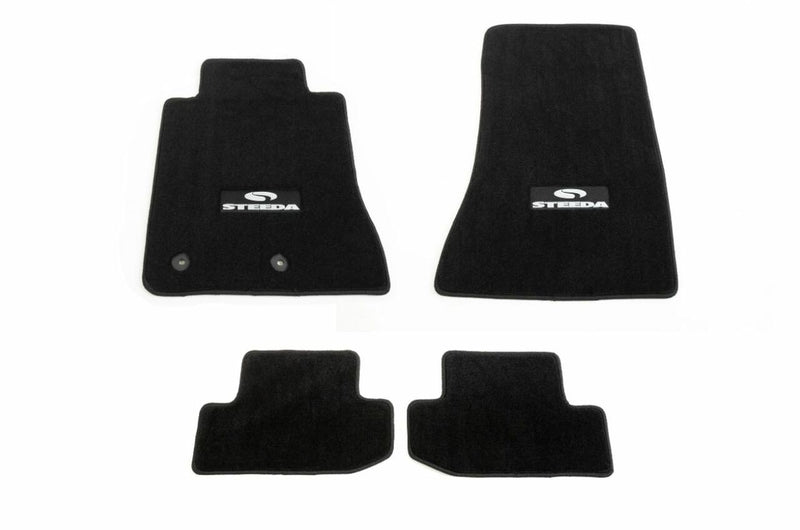 STEEDA S550 MUSTANG FRONT & REAR FLOOR MATS (2015-2021 MUSTANG)