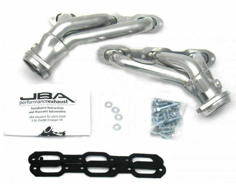 JBA 1-1/2" SHORTY HEADERS SILVER CERAMIC (05-10 CHARGER/CHALLENGER 3.5L) 1920SJS