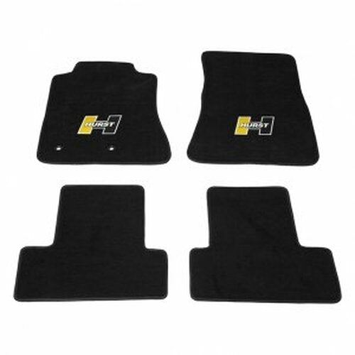 HURST FLOOR MAT KIT GOLD LOGO FRONT & REAR (15-18 CHARGER) 6371011