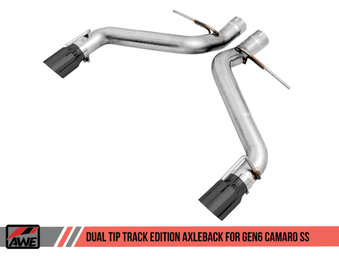 AWE Axle-back Exhaust Track Edition Dual Outlet Chrome Tips (2016+ Camaro SS) 3020-32049