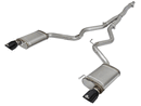 AFE CATBACK EXHAUST MACH FORCE XP BLACK TIPS (2015-2022 MUSTANG ECOBOOST/V6) 49-33084-B