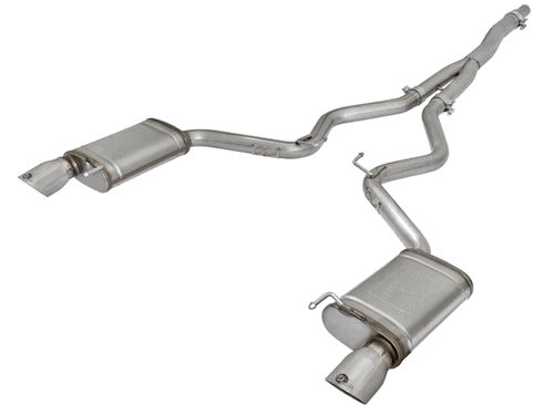 AFE CATBACK EXHAUST MACH FORCE XP POLISHED TIPS (2015-2022 MUSTANG ECOBOOST/V6) 49-33084-P