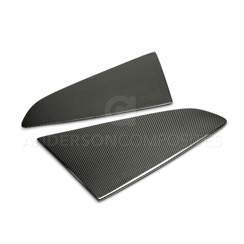 ANDERSON COMPOSITES CARBON FIBER FLAT SIDE WINDOW LOUVERS (2015-2021 MUSTANG)