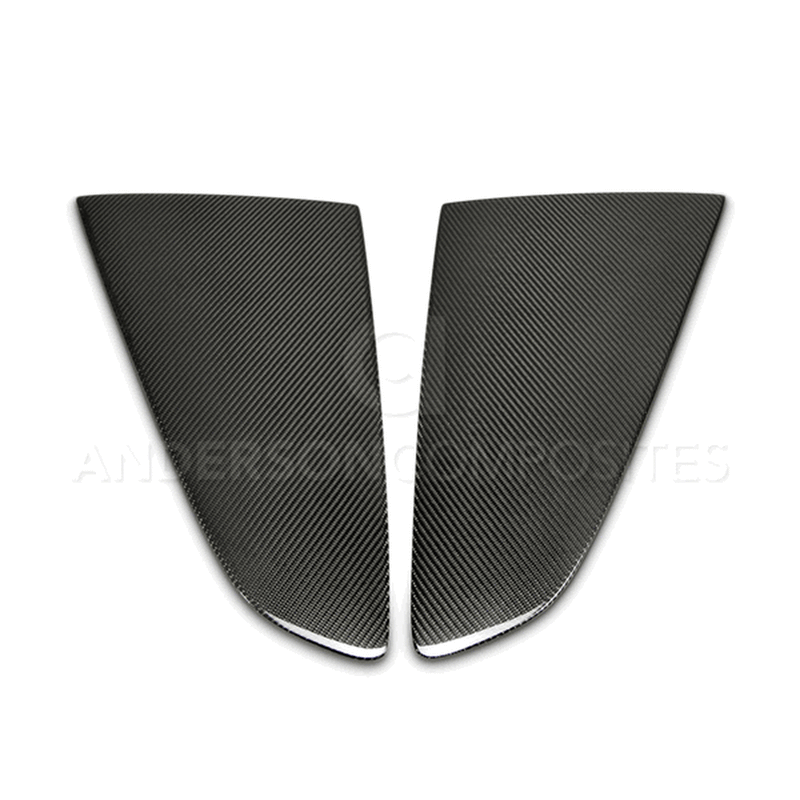 ANDERSON COMPOSITES CARBON FIBER FLAT SIDE WINDOW LOUVERS (2015-2021 MUSTANG)