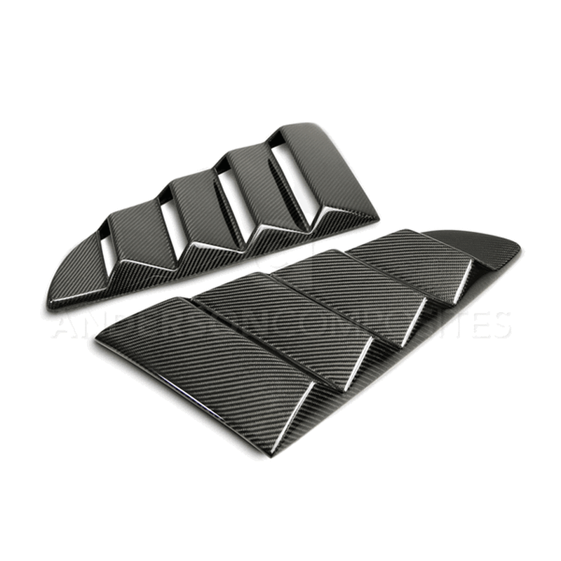 ANDERSON COMPOSITES CARBON FIBER SIDE WINDOW LOUVERS (2015-2021 MUSTANG)