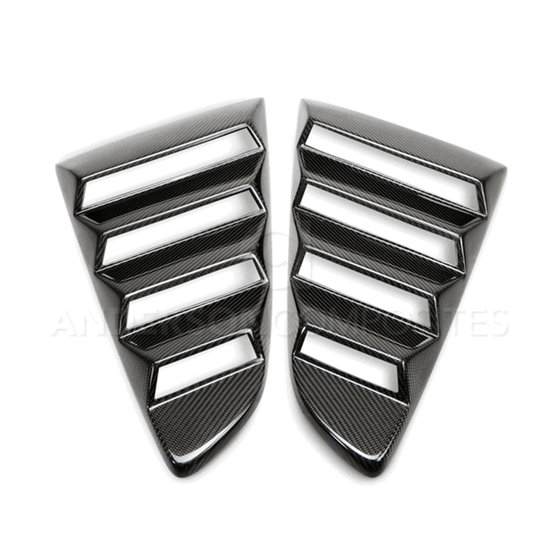 ANDERSON COMPOSITES CARBON FIBER SIDE WINDOW LOUVERS (2015-2021 MUSTANG)