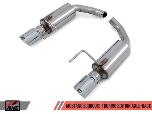 AWE AXLEBACK EXHAUST TOURING CHROME TIPS (15-17 ECOBOOST MUSTANG) 3015-32086