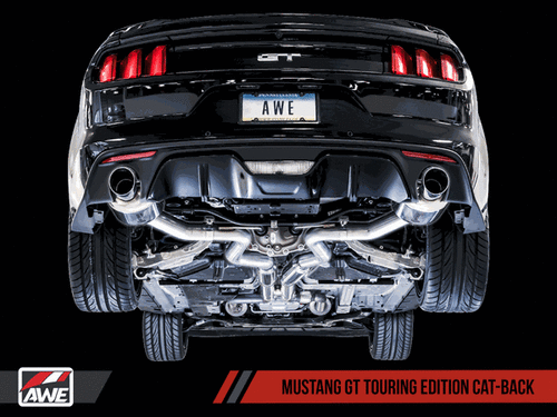 AWE CATBACK EXHAUST TOURING BLACK DIAMOND TIPS (15-17 MUSTANG GT) 3015-33084