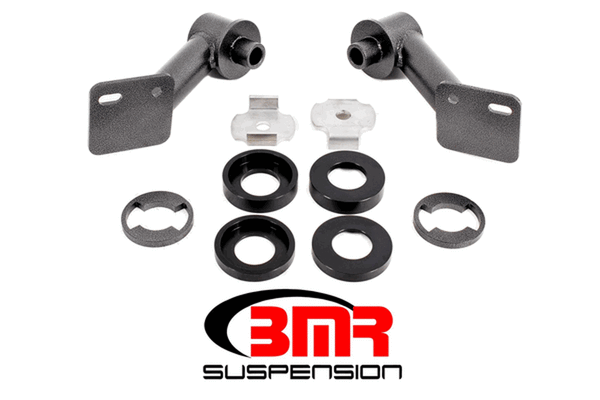 BMR CRADLE BUSHING LOCKOUT KIT BLACK (2015-2021 MUSTANG)