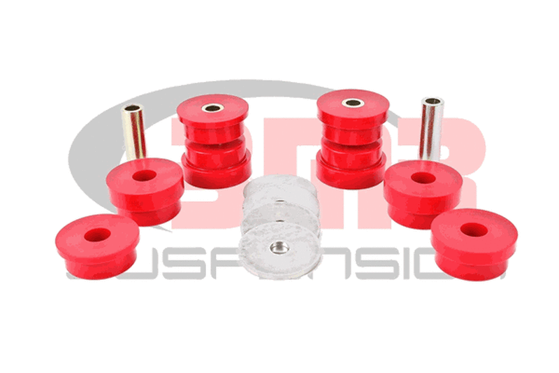 BMR CRADLE BUSHING KIT REAR RED POLY (2015-2021 MUSTANG)