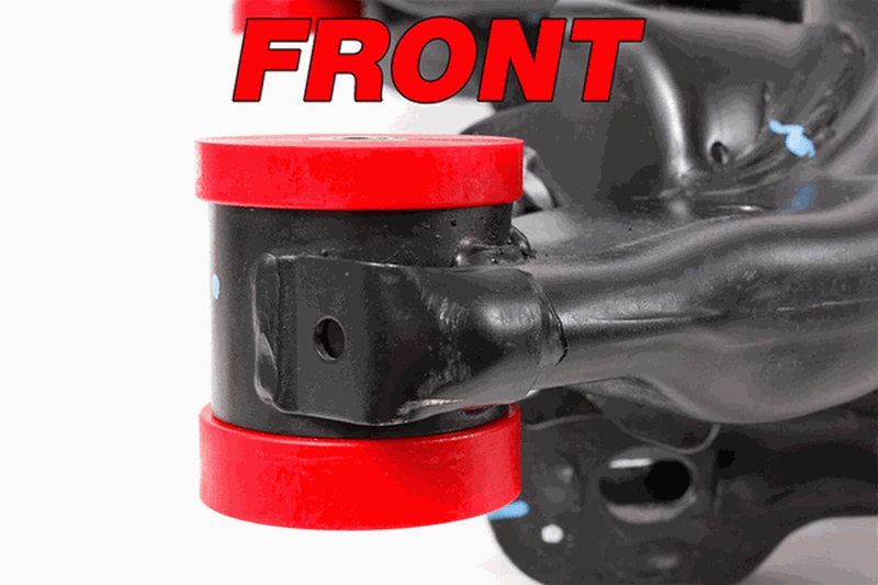 BMR CRADLE BUSHING KIT REAR RED POLY (2015-2021 MUSTANG)