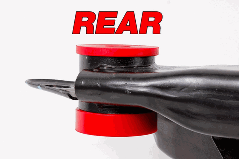 BMR CRADLE BUSHING KIT REAR RED POLY (2015-2021 MUSTANG)