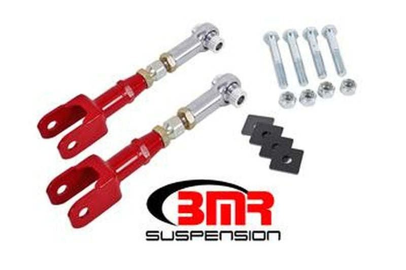 BMR REAR TOE RODS ADJUSTABLE RED (2015-2021 MUSTANG)