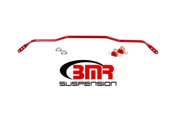 BMR REAR SWAY BAR 25MM 3-HOLE ADJ RED (2015-2021 MUSTANG)