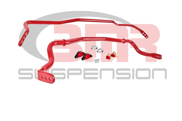 BMR SWAY BAR KIT FRONT & REAR RED (2015-2021 MUSTANG)