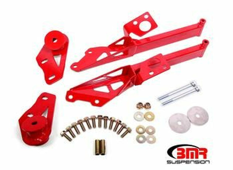 BMR SUSPENSION IRS SUBFRAME SUPPORT BRACE RED (2015-2021 MUSTANG)