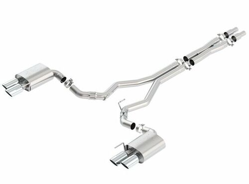 BORLA ATAK CATBACK EXHAUST W/O ACTIVE VALVES POLISHED (2018+ MUSTANG GT) 140746