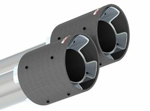 BORLA S-TYPE CATBACK ACTIVE EXHAUST CARBON FIBER TIPS (2018+ MUSTANG GT) 140742CF