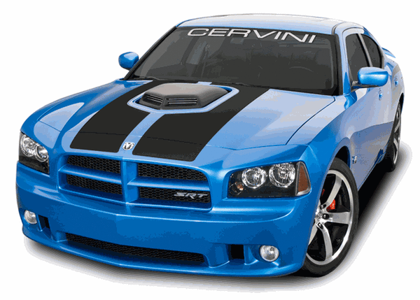 CERVINIS SHAKER HOOD KIT MATT BLACK SCOOP (06-10 CHARGER R/T/SRT8) 8055