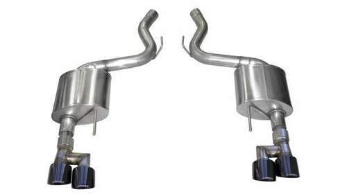 CORSA 3" AXLEBACK EXHAUST SPORT SOUND BLACK (2018+ MUSTANG GT NO VALVE) 21039BLK