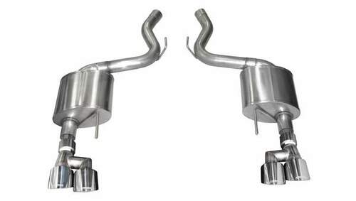 CORSA 3" AXLEBACK EXHAUST SPORT SOUND POLISHED (2018+ MUSTANG GT NO VALVE) 21039