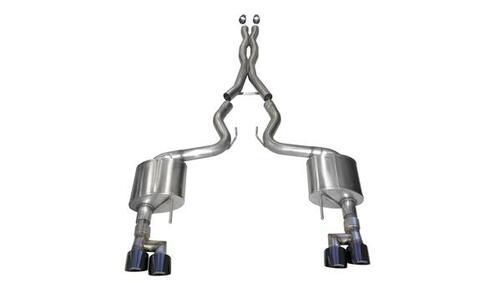 CORSA 3" CATBACK EXHAUST XTREME SOUND BLACK (2018+ MUSTANG GT NO VALVE) 21040BLK