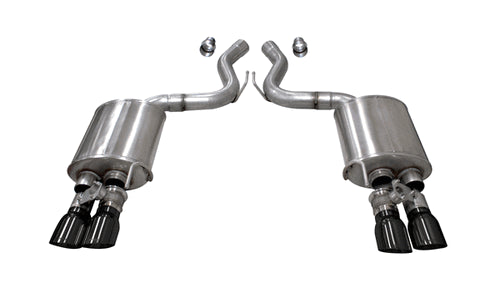 CORSA ACTIVE VALVE 3" AXLEBACK EXHAUST TOURING/SPORT BLACK (2018+ MUSTANG GT) 21002BLK
