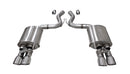 CORSA ACTIVE VALVE 3" AXLEBACK EXHAUST TOURING/SPORT POLISHED (2018+ MUSTANG GT) 21002