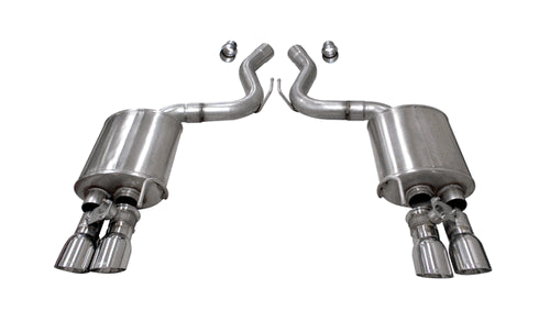 CORSA ACTIVE VALVE 3" AXLEBACK EXHAUST TOURING/SPORT POLISHED (2018+ MUSTANG GT) 21002